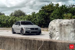 2019 BMW M3 Sedan on Vossen Wheels (HF-3) (Silver Stone Metallic)